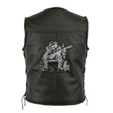 Deadwood Gunslinger Skeleton Patch 8.5" | Embroidered Cowboy Skull Large Iron On