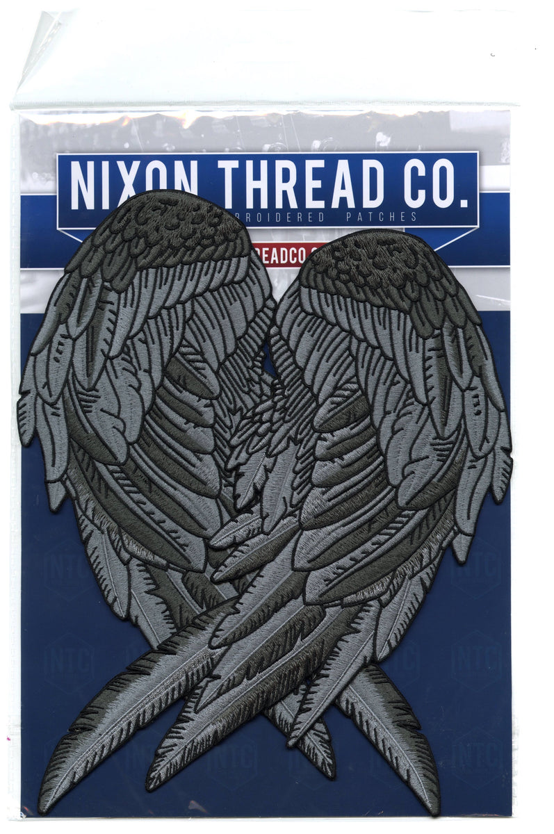 Silver Angel Wing Patches 12 | Realistic Wings and Feathers Embroidered  Patch