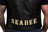 Seabee Rocker 12” | US Navy Seabees Military Vet Recon Motorcycle Jacket Patches | Large Embroidered Iron On