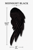 Black Angel Wing Patches 14” | "Saints & Sinners" Guardian Angels Realistic Wings and Feathers | Embroidered Back Patch