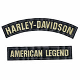 Harley Davidson American Legend Faux Leather Embroidered Rockers 12"