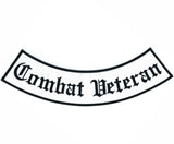 Combat Veteran Bottom Rocker 12" | US Military Vet Patch Large Embroidered for Motorcycle Jacket Iron On