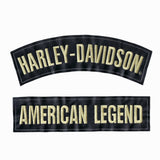 Harley Davidson American Legend Faux Leather Embroidered Rockers 12"