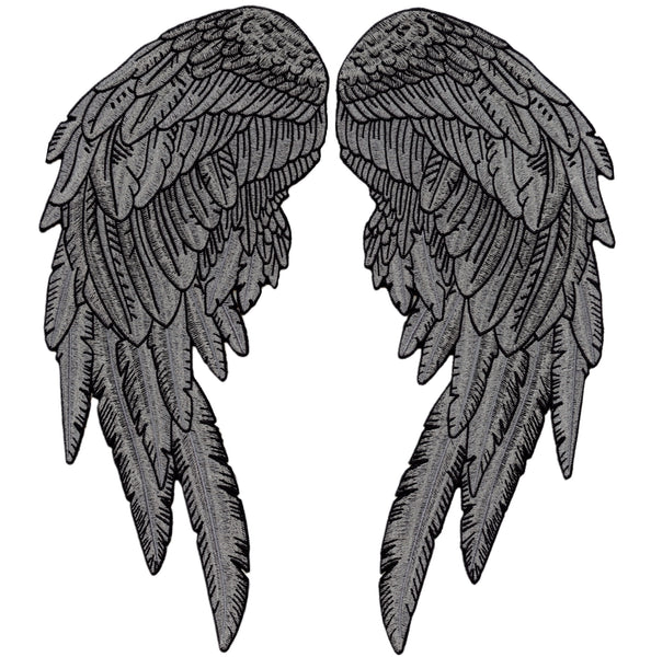 Angel Wings 12” | "Saints & Sinners" Realistic Wings and Feathers Guardian Angels Back Patch