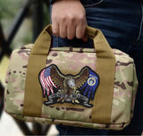 Air Force Eagle Patch 5" | "The Skys No Limit" US Flag Military Support Our Troops | Small Embroidered Iron On