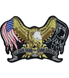 Pow Mia Gold Eagle Patch 11" | "All Gave Some, Some Gave All" US Flag Military Support Our Troops