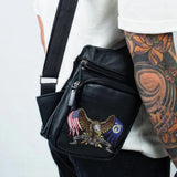 Air Force Eagle Patch 5" | "The Skys No Limit" US Flag Military Support Our Troops | Small Embroidered Iron On