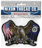 Air Force Eagle Patch 5" | "The Skys No Limit" US Flag Military Support Our Troops | Small Embroidered Iron On
