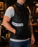 Combat Veteran Bottom Rocker 12" | US Military Vet Patch Large Embroidered for Motorcycle Jacket Iron On