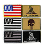 Tactical Military Patch Set | Patriotic Don't Tread on Me | Embroidered Iron On Patches | Small 14pc.