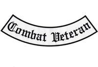 Combat Veteran Bottom Rocker 12" | US Military Vet Patch Large Embroidered for Motorcycle Jacket Iron On