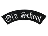 Old School Top Rocker 12"x3" | Large Embroidered Motorcycle Patch Iron On