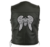 Halo Angel Wings Patch 10” | Embroidered Motorcycle Engine Guardian Angels Realistic White Wings