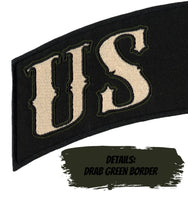 US Military Top Rocker Patch 12" | Army Navy Patriotic American Troops | Embroidered Iron On Large