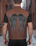 Black Angel Wing Patches 14” | "Saints & Sinners" Guardian Angels Realistic Wings and Feathers | Embroidered Back Patch