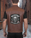 Lucky 7 Skull Patch 10.5" | "Live to Ride" Old School Spade Skeleton | Large Embroidered Iron On