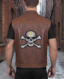 Masonic Skull & Crossbones 10.5" | Large Motorcycle Center Back Patch Embroidered Iron On