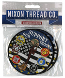 2pc Support Our Troops Patches 4" | US Military Patriotic Pow Mia American | Small Embroidered Patch