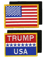 Trump 2024 MAGA Patriotic Patches | Tactical Hook and Loop 6pc. Set American Flag Military 2nd Amendment | Make America Great Again!