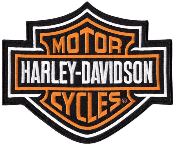 Harley Davidson Orange Bar and Shield 9"
