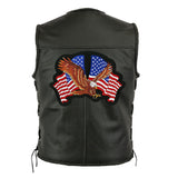American Flag Eagle Patch 12" | Patriotic Veteran US Military Large Embroidered Iron On