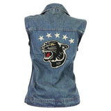 Black Panther Stars Patch | 6pc Set Animal | Embroidered Iron On | Large 8x8