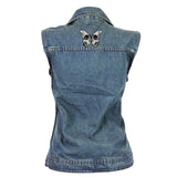 Butterfly Skull Patch 3" | Small Realistic Halfskull Embroidered Jacket Vest Patch