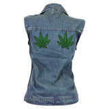 2pc Weed Leaf Patches 4" | Embroidered Marijuana Hemp Bud Plant | Iron or Sew on Small Jacket Patch | - by Nixon Thread Co