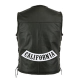 California Bottom Rocker Patch | Old English | Embroidered Iron On | Large 13"