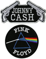 12pc. Band Patch Set | Nirvana Beatles Zeppelin Kiss Johnny Cash | Rock Band Small Embroidered Patches|