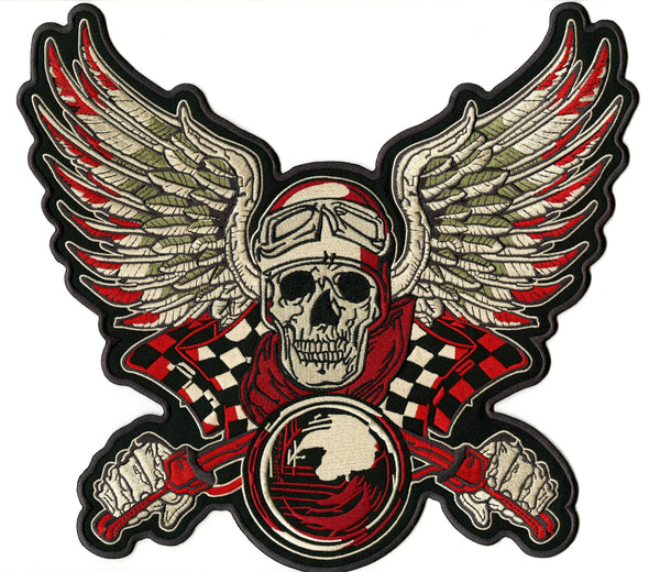 Victory Speed Racing Skull Patch 13  Skeleton Racing Cruiser Checker –  Nixon Thread Co.