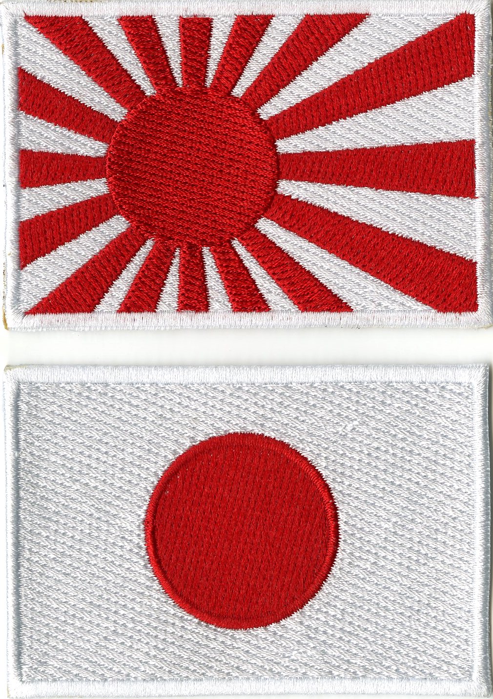 2-Pack Japan Flag Embroidered Patches - 3.5" X 2.5", Iron-On Or Sew-On, By Mr. Patches