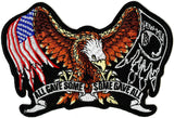 Pow Mia Eagle Patch 5" | "All Gave Some, Some Gave All" US Flag Military Support Our Troops | Embroidered Iron On | Small