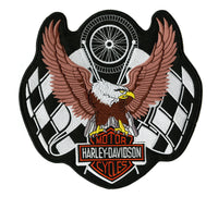 HARLEY DAVIDSON Eagle Victory Flag Bar Shield Patch 9"