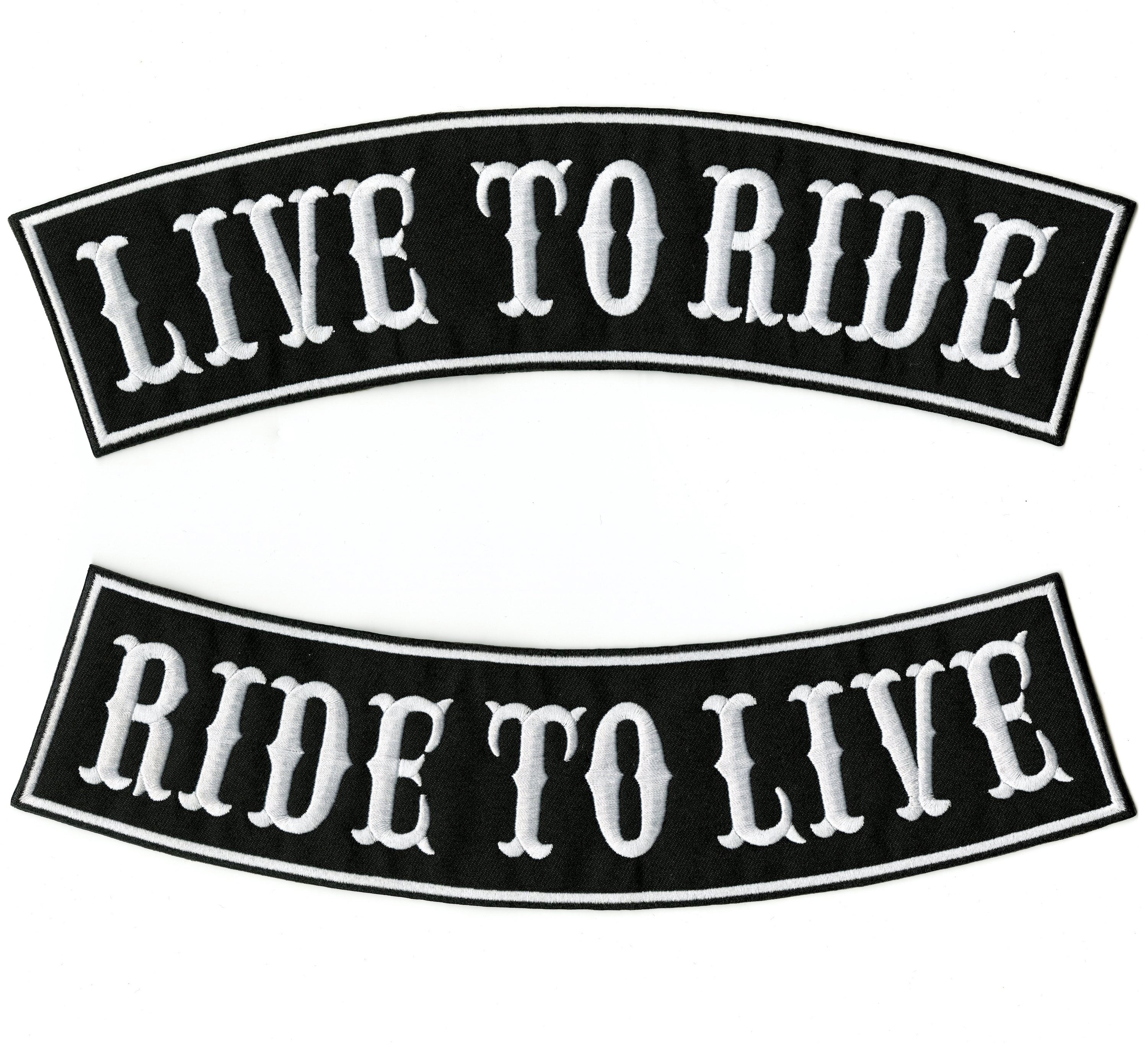 Custom Patches for Jackets Large Back Patch Rocker Patch Custom Name Patch  Embroidered Motorcycle 12 X 2 Side Rocker Patch 