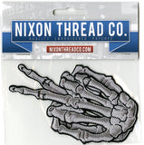 2pc Middle Finger Patches 5" | Realistic Skeleton Hand Patch | Small Embroidered Iron On