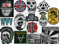 14 pc Punks Not Dead Patch Set | Dead Kennedys | Misfits | The Vandals | Anarchy | AFI | SUBHUMANZ | Metal Skull | Small Embroidered Band Patches