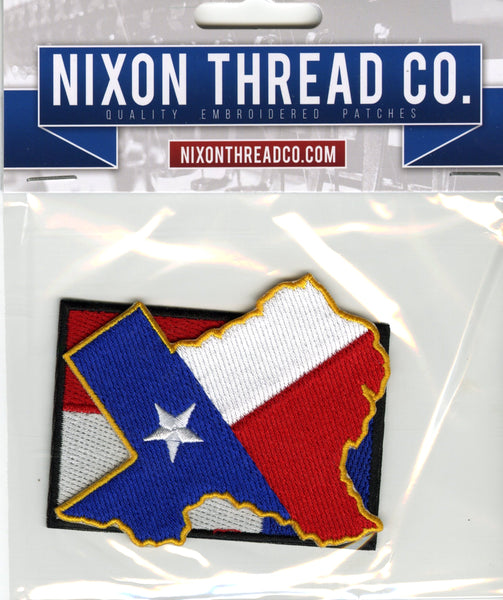 Texas State Flag Patch 3.5  The Lone Star Embroidered Die Cut Iron O –  Nixon Thread Co.