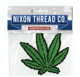 Weed Leaf Patch 4" | Embroidered Marijuana Hemp Bud Plant | Iron or Sew on Small Jacket Patches